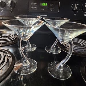 Set of 4 Vintage martini glasses